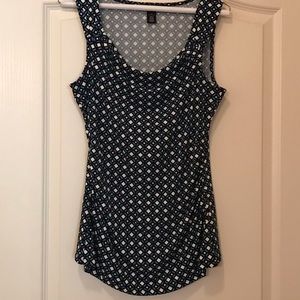 Worn once. WHBM top.  Geometric pattern. SZ M